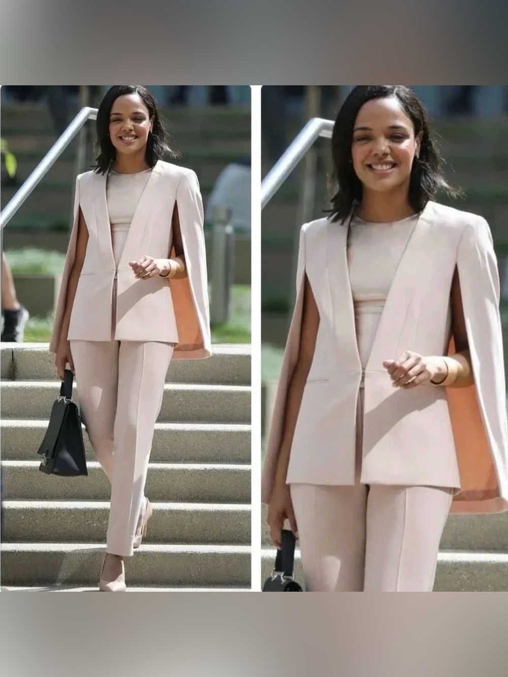 BCBGMaxAzria Blush Cape Blazer